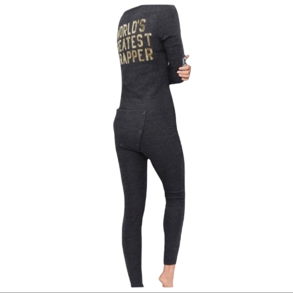 PINK Victoria's Secret Gray Bling One Piece Pajama